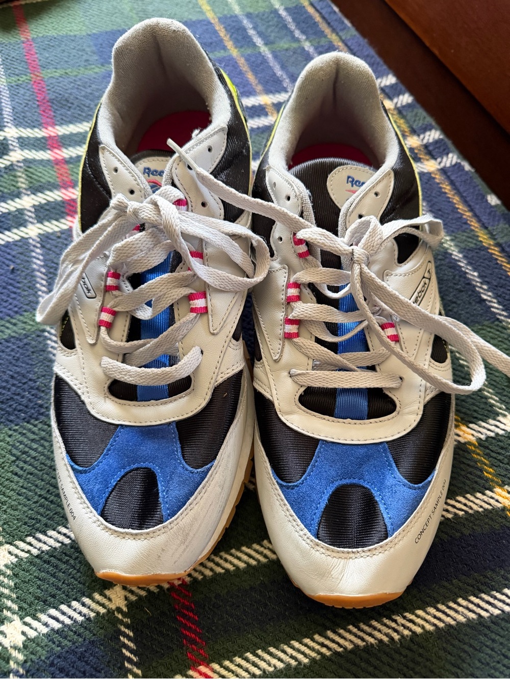 Reebok Blue, Black & White Athletic Sneakers